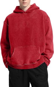 Unisex Acid Washed Heavyweight 100% Cotton French <b>Terry</b> Pullover Hoodie Winter Printed Design Custom Logo Solid Plain Dyed Quick - Product Image 2