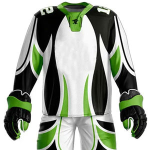 Meilleure vente Uniformes de hockey sur glace légers 100% polyester Conception personnalisée Plus logo Nom de l'équipe Séchage rapide Unisexe Derniers ensembles d'équipe OEM - Product Image 5
