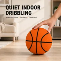 Elite Ballon de Basket Silencieux Taille 7 Mousse PU 340g Toucher Doux Entraînement Intérieur Usine OEM