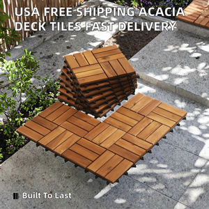 Baldosas de Madera de Acacia de Vietnam Sólida, Impermeables, Antideslizantes, Encajables, para Terraza, Jardín, Balcón, Patio - Product Image 5
