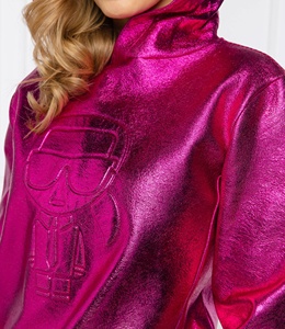 เสื้อฮู้ดครอปผู้หญิง เสื้อพูลโอเวอร์ลำลองทรงหลวม ผ้าโฮโลแกรมแบบเปียก เสื้อฮู้ดมีฮู้ดแบบเมทัลลิก เสื้อครอปท็อปสำหรับออกงานกลางคืน - Product Image 3