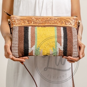 LW Leather bag Hot Selling Tooled Fur Leather Clutch Purse Wallets Attractive Leather <b>Wristlet</b> Clutch Women Designed Purse - Product Image 6
