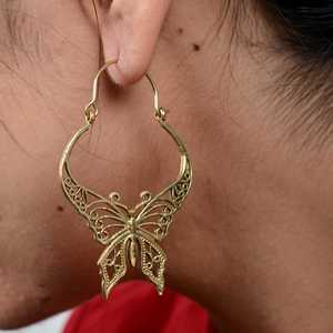 <b>Solid</b> Sterling Silver Mandala <b>Huggie</b> Earring Lightweight <b>Gold</b>-Plated Jewelry for Women Every Day Wear <b>Gold</b> Filled Brass - Product Image 6