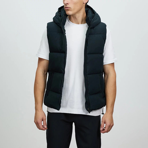 Chaleco acolchado informal para hombre con logotipo personalizado de alta calidad, ligero, sin mangas, cálido, ecológico, para invierno - Product Image 1