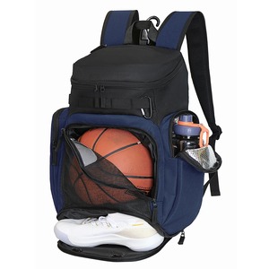 2025 sac à dos de sport avec balle et compartiment à chaussures sac de sport pour basket-ball bouteille d'eau et stockage des genoux sac de sport de Fitness - Product Image 2