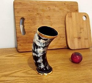 Corne de vache vin whisky tasse blanc Sublimation verre à expresso petite corne de vache verre à liqueur Logo personnalisé meilleure quantité Style moderne - Product Image 1