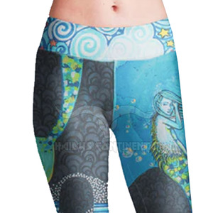 Nouveau modèle Leggings de yoga grande taille à séchage rapide Impression 3D Taille haute Logo personnalisé Service OME fabriqué en élasthanne Motif solide - Product Image 5