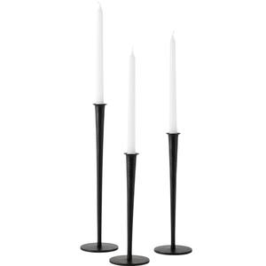 Set Of 3 Modern Black Metal Candle Holders Elegant Aluminium Candlestick Holders For <b>Table</b> <b>Matte</b> Finish Candle Stand Home Decor - Product Image 6