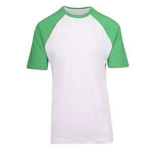 Camiseta de manga raglán de béisbol de color liso suave camiseta personalizada de dos tonos para hombres - Product Image 6