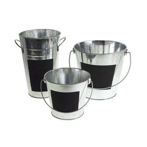 Juego de 3 macetas de Color blanco con asa para decoración de centro comercial, cesta de flores de Metal ecológica hecha a mano - Product Image 6