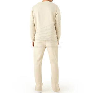 Customizable New Design 100% Cotton Breathable Winter <b>Pullover</b> <b>Men</b> Sweat Suit with Long Sleeve Drawstring Closure Side Pockets - Product Image 2