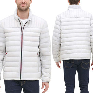 Latest Style High Street Stand Collar Winter Hooded Puffer <b>Jacket</b> Men Zipper Closure Waterproof Breathable Lightweight Packable - Product Image 3