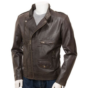 Chaqueta de Cuero Casual para Hombre, Estilo Urbano, de Alta Calidad, con Opción de Logotipo Frontal, Ecológica, Resistente al Viento y al Agua, para Uso Diario al Aire Libre - Product Image 1