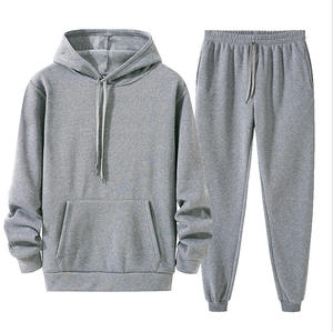 ชุดจ็อกเกอร์ OEM แบรนด์ส่วนตัว ผ้าฝ้าย 100% ระบายอากาศได้ดี กางเกงวอร์มมีฮู้ด ชุดแทรคสูท แบบเรียบ ไม่มีลาย  ออกแบบเองได้ 2 in 1 เอวยางยืด ใส่ได้ทั้งชายและหญิง - Product Image 2