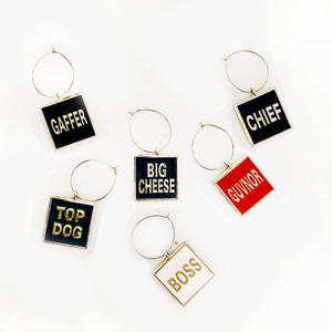 <b>Wine</b> Accessories Personalized <b>Wine</b> Glass <b>Charms</b> With Custom Text Or Designs - Product Image 4