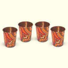 ชุดแก้วช็อตพิมพ์ลายทองแดงทำด้วยมือแก้วช็อตพิมพ์ลายทองแดงสไตล์วินเทจพร้อมแก้วขัดเงาดีไซเนอร์ - Product Image 6