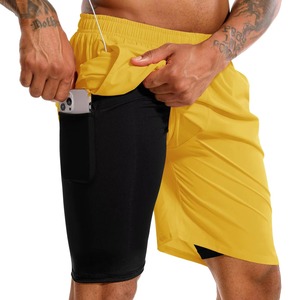 High Quality <b>Men</b> Double Layer Lightweight Summer Cotton Lightweight <b>Shorts</b> Breathable <b>Knee</b> <b>Length</b> Street Wear <b>Shorts</b> <b>For</b> <b>Men</b> - Product Image 2