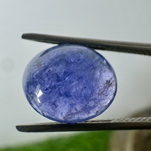 พลอย tanzanite Cabochon ธรรมชาติตัดรูปวงรี8*10-9*11อัญมณีหลวมสำหรับทำแหวนจี้ - Product Image 1