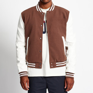 Best Wholesale Price Customized Logo Winter Men Varsity Jacket Stand Front Solid Pattern Breathable Quick Dry Comfortable Fit - Product Image 6