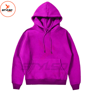 Vente en gros de sweat-shirt surdimensionné pour hommes pull à capuche style de rue personnalisé crochet blanc couleur unie vêtements d'extérieur d'hiver nouveau lot - Product Image 6