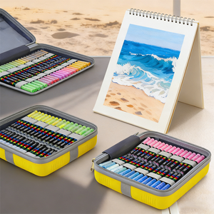 <span class=keywords><strong>Set</strong></span> di 12-60 <span class=keywords><strong>Pennarelli</strong></span> Acrilici <span class=keywords><strong>Professionali</strong></span> con 360 Colori Vivaci per Artisti e Artigiani - Product Image 1