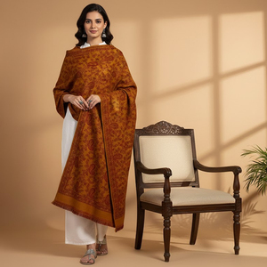 Traditional Kullu Handcrafted Breathable Woolen <b>Shawl</b> with Elegant Motif Design Warm Travel and Casual Wear <b>Women's</b> - Product Image 1