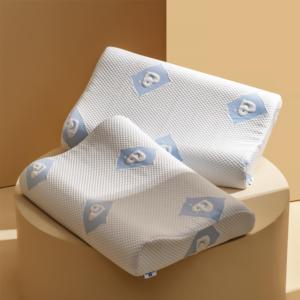 Almohada ondulada ergonómica cómoda de alta calidad, almohada cervical de espuma de silicona 6D transpirable de seda helada, cama para dormir sin látex - Product Image 1