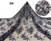 Nouveau Tulle de Mariée 2026 Broderie 3D Française Tissu à Paillettes Colorées Perles de Luxe Dentelle Tulle Robe de Mariée pour Fête
