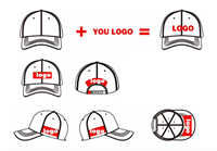 Casquette New Era originale, très populaire, 5 panneaux, style Richardson Trucker, broderie à la main, motif à pois, impression personnalisée du logo, unisexe