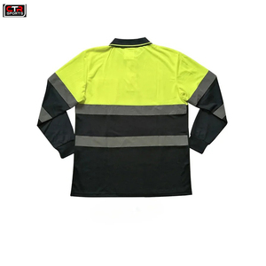 เสื้อโปโลแขนยาวสำหรับผู้ชายดีไซน์ตามสั่งคุณลักษณะด้านความปลอดภัย - Product Image 4