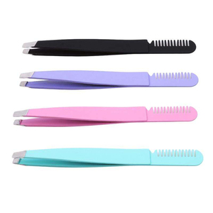 แหนบปลายแหลมสแตนเลสใช้ซ้ำได้น้ำหนักเบาเป็นมิตรกับสิ่งแวดล้อมอุปกรณ์ความงามระดับมืออาชีพ - Product Image 5