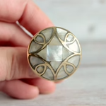 Os nacre bouton de porte élégant meubles décor poignée bouton Dourer Top vente accessoire pour cuisine et chambre commode - Product Image 2