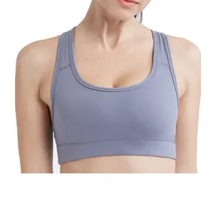 Reggiseno sportivo da corsa traspirante ad asciugatura rapida prezzo all'ingrosso donne ad alto supporto Yoga reggiseno sportivo quantità Fitness camicie rosse