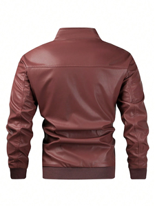 Chaqueta personalizada para hombre, 100% piel de becerro natural, chaqueta clásica de moto para hombre, mangas gruesas para invierno, chaquetas para hombre - Product Image 2