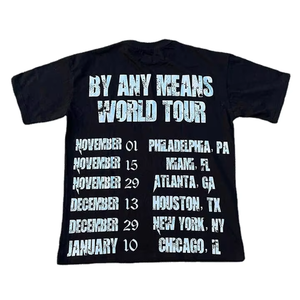 100% coton imprimé T-shirt surdimensionné pour hommes personnalisé Boxy Fit Drop Shoulder High Street Style avec des T-shirts techniques lavés - Product Image 2