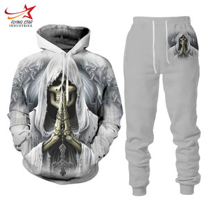 Chándal de carga con cremallera de lujo para hombre, chándal grueso y cálido con capucha y estampado por sublimación para deportes de invierno, venta al por mayor - Product Image 3