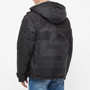 Chaqueta acolchada transpirable ecológica de alta calidad para hombre, Otoño Invierno, cuello levantado ligero, tela impermeable, lona acabada - Product Image 4