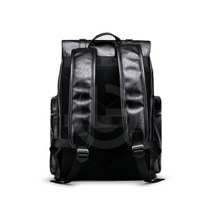 Venta caliente Unisex Ligero Mochila de cuero genuino con logotipo personalizado Hecho en Pakistán Estilo de moda Cierre de cremallera - Product Image 6