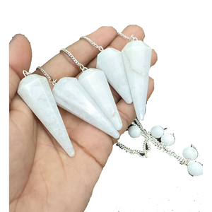 ลูกตุ้มหยกสีขาวสำหรับรักษาลูกตุ้มหินอัญมณีทรงกรวย - Product Image 5
