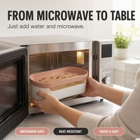 Casserole à spaghetti pour micro-ondes avec couvercle égouttoir, guide de mesure intégré, réutilisable, pour la préparation de pâtes en une seule cuisson