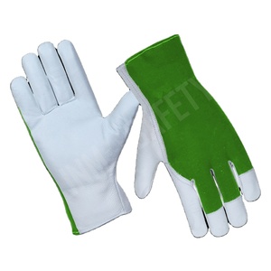 Premium Assembly Goat Grain Leather <b>Gloves</b> Cotton Fleece Back Cheap Price Industrial Protection Work <b>Gloves</b> for Hand and Arm - Product Image 5