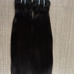 Extensions de Cheveux Indiens Vierges de Qualité Supérieure 12A, Double Trame, Cuticules Alignées, Tissage Machine, 100% Cheveux Humains - Product Image 1