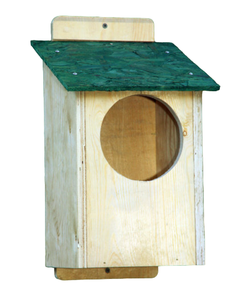 บ้านกระรอกไม้สำหรับสวน คุณภาพทนทาน ตกแต่งสวยงาม พร้อมที่ให้อาหารกระรอกไม้หลากหลายดีไซน์ - Product Image 5