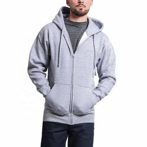 Sweat à capuche zippé en coton 100% pour hommes, sweat-shirt d'hiver imprimé de logo personnalisé, style décontracté à motif solide, teint uni de haute qualité - Product Image 1
