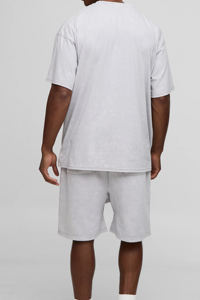 Conjuntos de Dos Piezas de Camiseta y Pantalones Cortos para Hombre, Ropa de Verano Informal, Camiseta de Manga Corta con Letras Jacquard Finas, Precio al por Mayor - Product Image 2