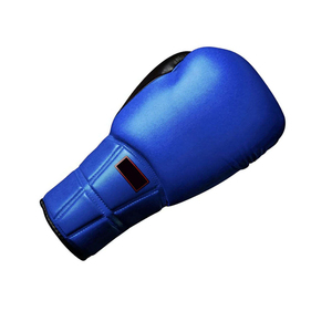 Guantes de Boxeo de Cuero PU Azul con Cierre de Velcro para Adultos, Equipo de Boxeo - Product Image 2