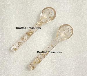 Cuillère à thé en résine de style vintage, cuillères de service en résine minimalistes de luxe, manche torsadé, mini cuillère pour la vaisselle, articles de cuisine - Product Image 6