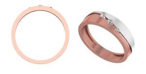 การตั้งค่าง่ามงานแต่งงานเครื่องประดับเจ้าสาว10k14k เดิมสีเหลืองทอง Vvs1เพชรปลูกในห้องปฏิบัติการแหวนหมั้นวงแหวนคู่ - Product Image 3