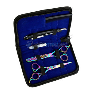 Outils de salon de coiffure 5 en 1, ensemble de ciseaux de coiffure multifonctionnels 5 en 1 pour le coiffage - Product Image 4