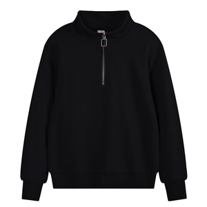 Chaqueta con capucha de lana abullonada de gran tamaño personalizada para hombre, cremallera en medio pecho, 3D digital impresión en relieve, ajuste holgado bordado - Product Image 1
